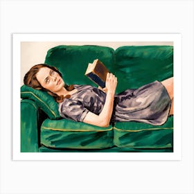 Woman Reading A Book 1 Art Print