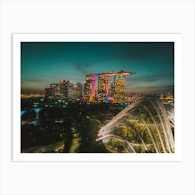 Singapore cityscape Art Print