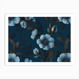 Blue Flowers Art Print