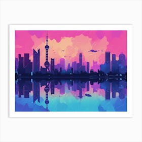 Hangzhou Skyline Art Print