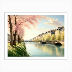 Spring Morning On The Seine Art Print