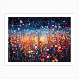 Poppies At Night Art Print