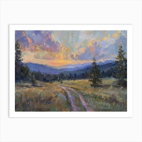 Western Sunset Landscapes Colorado 2 Art Print
