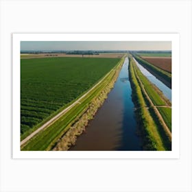 Aerial View Of A Canal Art Print