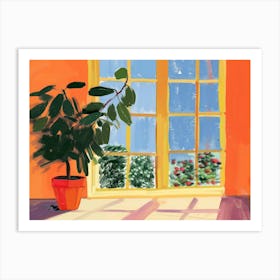 Home From The Window View Painting 2 Art Print