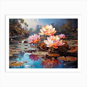 Lotus Flower Painting 1 Art Print