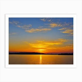 Sunset Over The Lake 8 Art Print