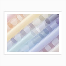 Pastel Colored Straws Art Print