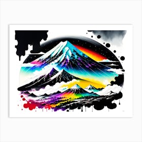 Rainbow Mountains 4 Art Print