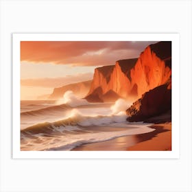 Sunset At The Beach 5 Art Print