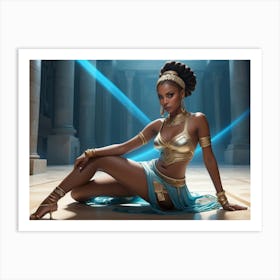 Beautiful And Sexy African American Princess 10 Art Print