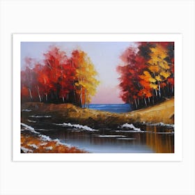 Autumn By The River Art Print