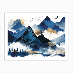 Mountains In The Sky Art Print