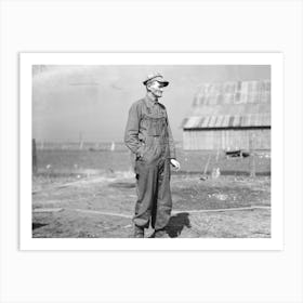 Tip Estes, Forty Three Year Old Hired Man, On His Farm Near Fowler, Indiana By Russell Lee Art Print