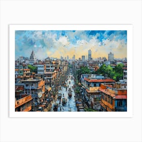 Cityscape Of Mumbai art Art Print