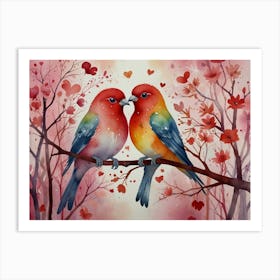 Two Birds In Love Art Print