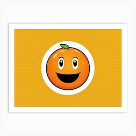 Orange Face Art Print