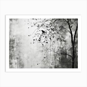 Nature Abstract Black And White 7 Art Print