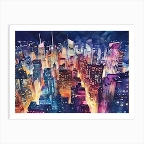 City At Night Art Print