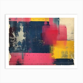 RetroRiso Revival: Embracing Analog Charm in Modern Design: Abstract Painting Art Print