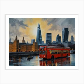 London Bus Art Print