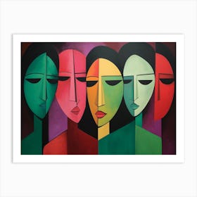 Four Faces 4 Art Print