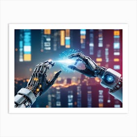 Hands Of Robots Art Print