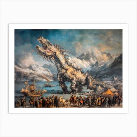 Viking Dragon Art Print