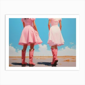 Girly Vintage Western Print Art Print