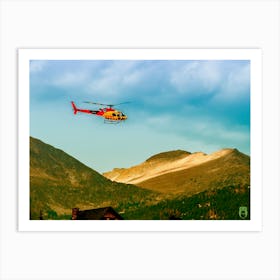 Helicopter In The Mountains 20230817254rt1pub Art Print