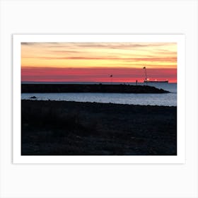 Sunset At The Beach 1 Art Print