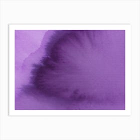 watercolor washes painting art abstract contemporary minimal minimalist emerald purple magenta office hotel living room 4 Art Print