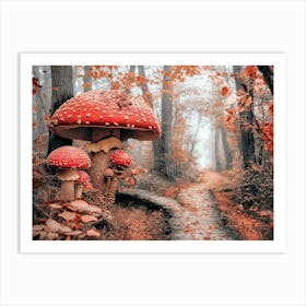 Mushroom Forest Art Print