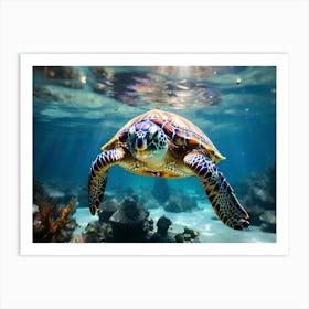 Sea Turtle Paintings Art Print Art Print