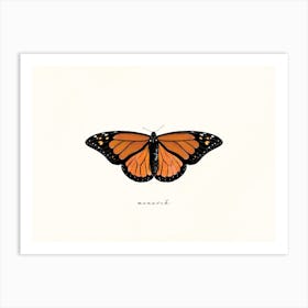 Monarch Butterfly Watercolor 2 Art Print