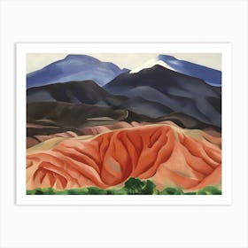 Georgia O'Keeffe - Black Mesa Landscape , New Mexico Art Print