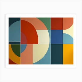 Modern Geometric 3d Mosaic Design Art Print