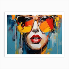 Woman With Sunglasses Art Print