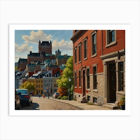 Cityscape Of Quebec 1 Art Print