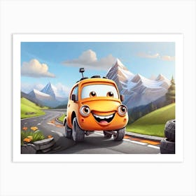 Car On The Road Art Print