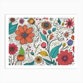 Floral Pattern 3 Art Print