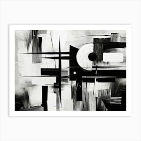 Memory Abstract Black And White 7 Art Print