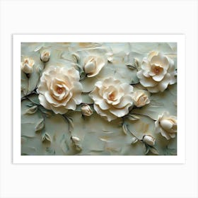 Roses On A Wall Art Print