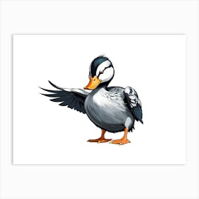 Duck Drawing Art Print