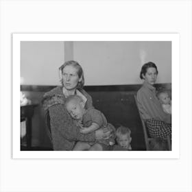 Mother And Child, Flood Refugees In A Schoolhouse At Sikeston, Missouri By Russell Lee Art Print