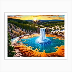 Yellowstone geyser Art Print