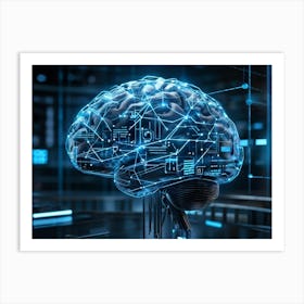 A Cybernetic Brain Illustration Abstractly Representing Human Emotion And Neural Connections Embed (6) Art Print