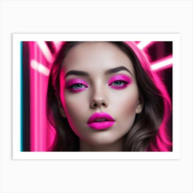 Neon Girl 1 Art Print