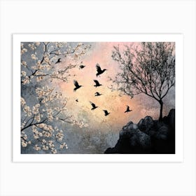 Birds In Flight 1 Art Print