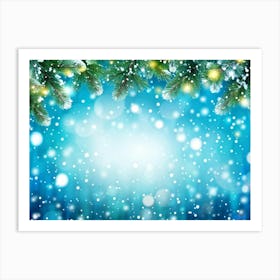 Screen Frame Glow Garland Holiday Bright Snowflake Space Festive Beautiful Light Closeup (28) Art Print